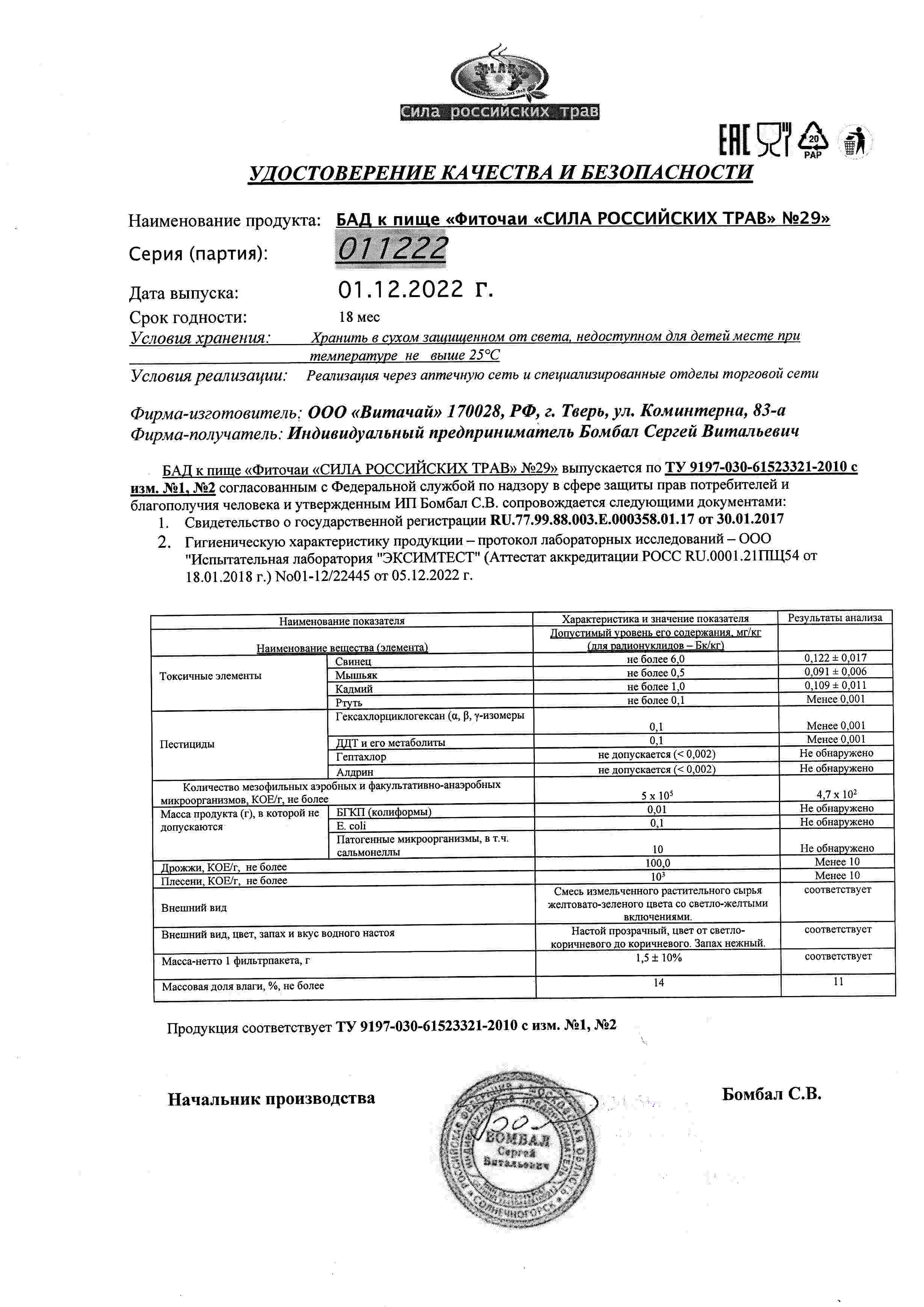 Паспорт №122022